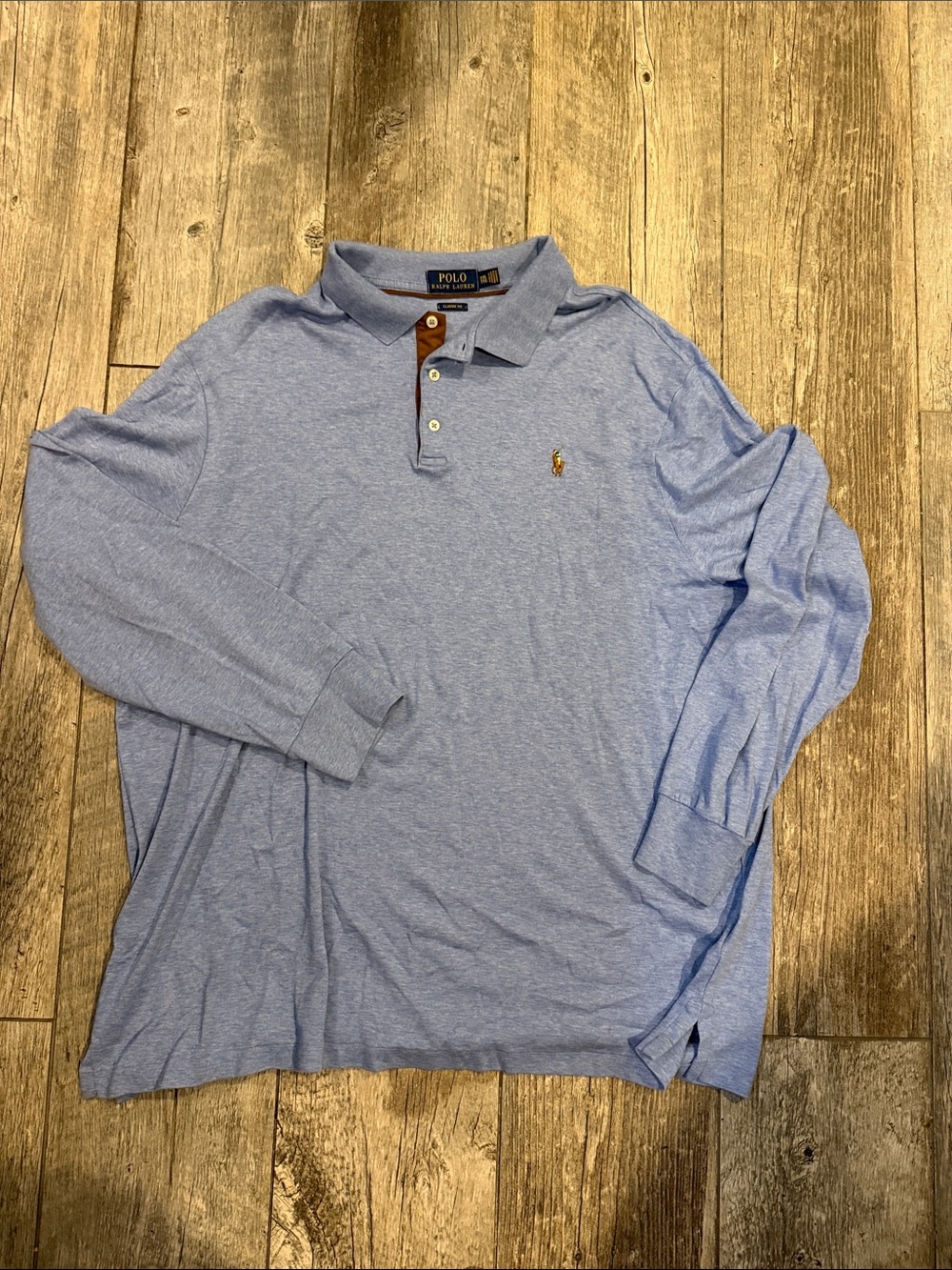 Polo by Ralph Lauren Light Blue Long Sleeve Polo Shirt